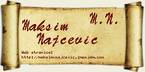Maksim Najčević vizit kartica
